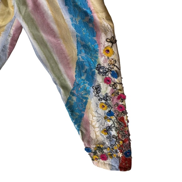 Sandy Starkman‎ Womens Shirt Medium VTG Embroidered Embellished Button Down - Picture 5 of 8